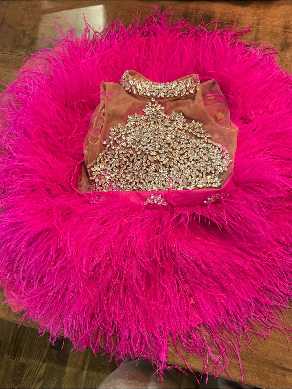 Custom Made Pageant Dress- Fuchsia